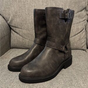 Jellypop Bruno Gray Moto Boots Sz Woman’s 10